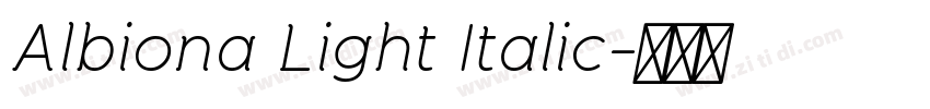 Albiona Light Italic字体转换